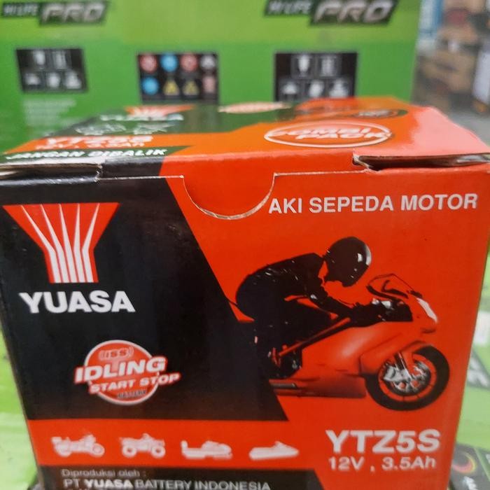 Langsung Kirim  aki yuasa ytz5s beat blade vario 110 miosoul