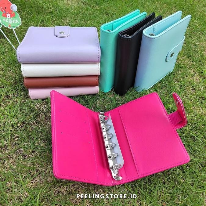 

TERMURAH Cover Binder A7 Motif Kulit Polos 6 Ring Aesthetic READY STOCK