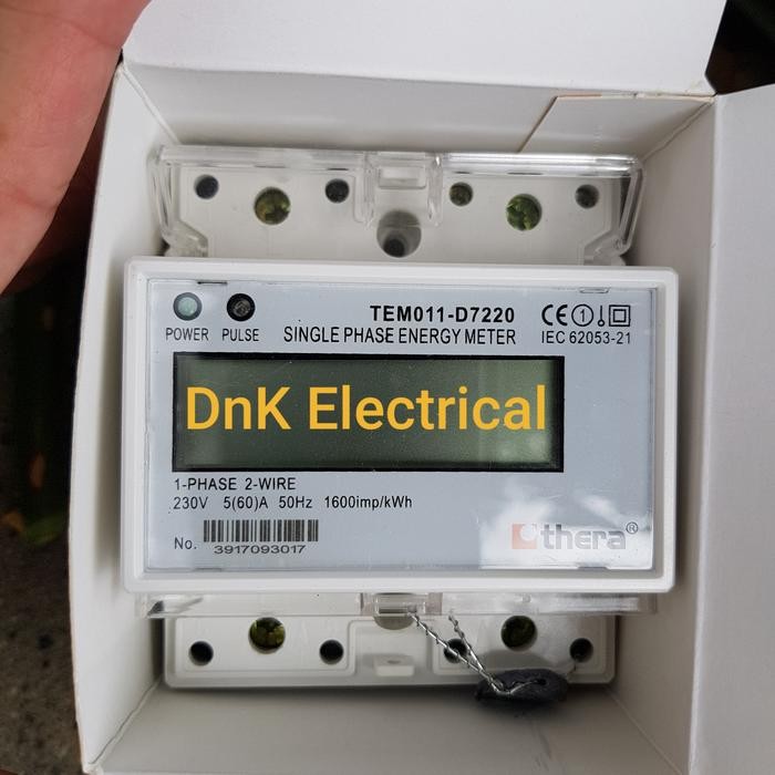 KWH METER 1PHASE MERK THERA TYPE TEM011 MODEL LCD (DIGITAL) SALE