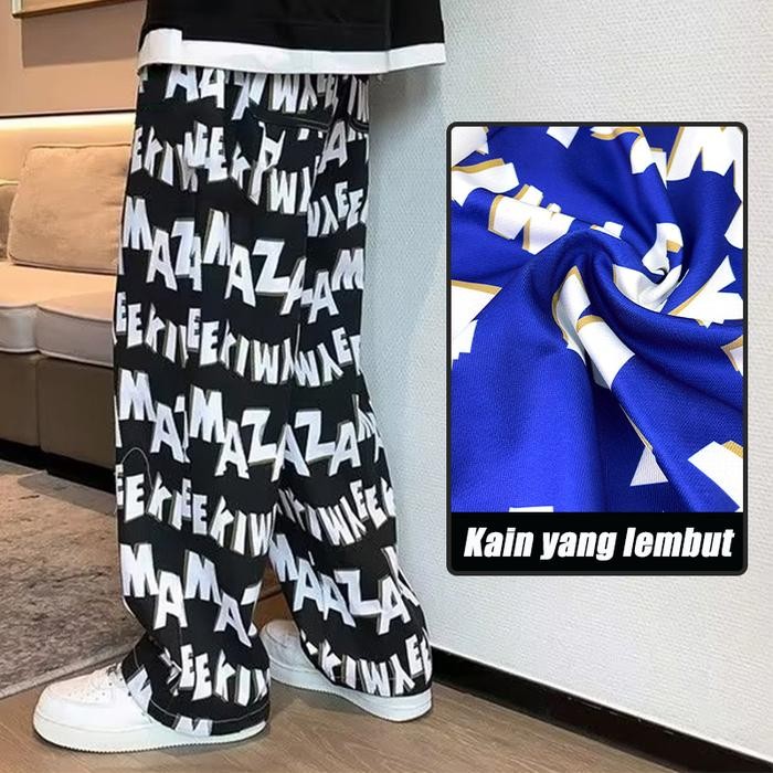 NewCelana Panjang Hip Hop Style Baggy Pants Oversize Celana Longgar Celana Panjang Olahraga Pria