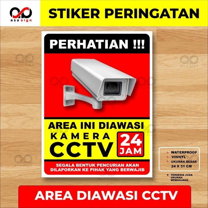 

STIKER CCTV 24 JAM WATERPROOF