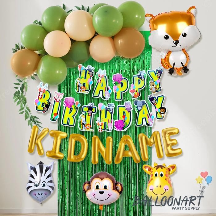 

Terlaris WOODLAND JUNGLE BALLOON DECORATION SET/DEKORASI ULANG TAHUN ANAK/BALON FOIL ANIMAL/BINATANG