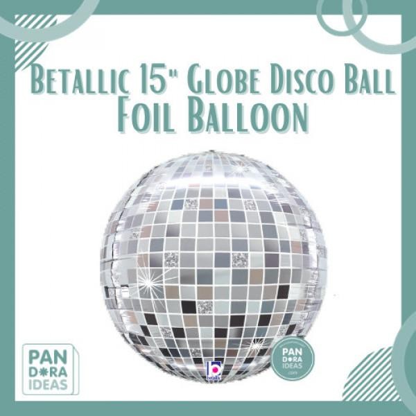 

Terlaris Betallic 15" Globe Disco Ball Foil Balloon Balon Foil Disko SALE