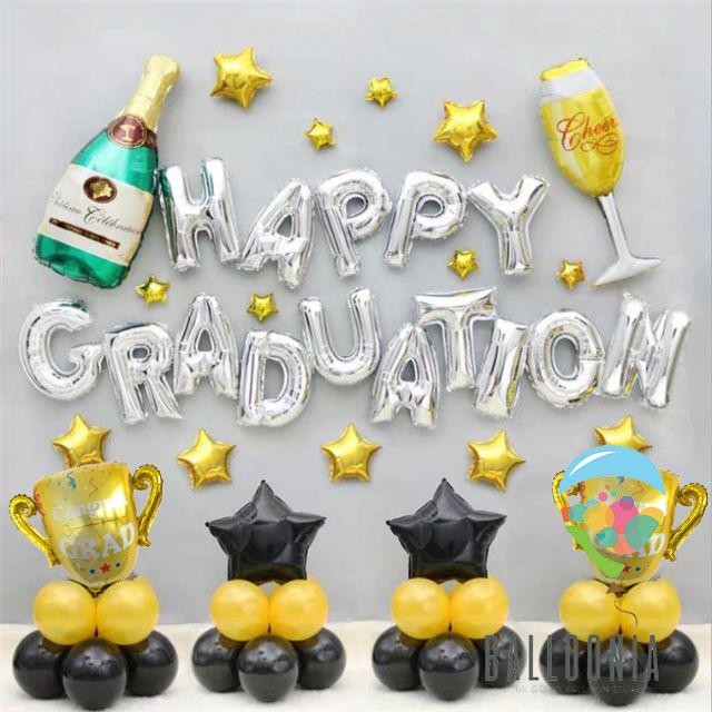

Terlaris SET Foil Balloon Graduation Thropy / Dekorasi Balon Kelulusan SALE