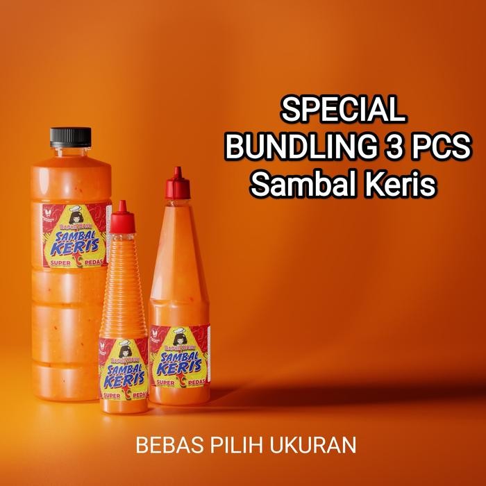 

Sambal Keris Special Bundling 3pcs / Sambal Keris Cabe Rawit Asli