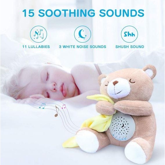 Rrady ! Boneka Proyektor Suara Musik Teman Pengantar Tidur Anak Bayi Balita