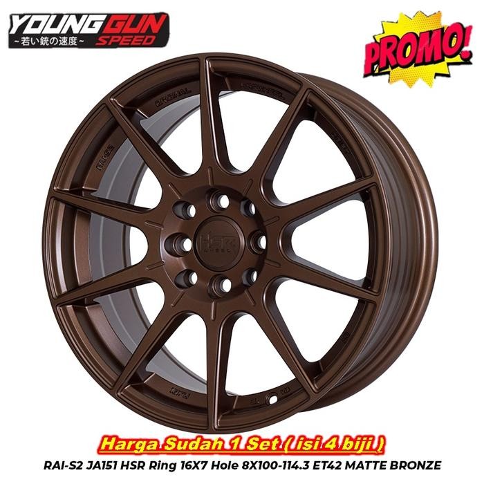 Ready Stok Velg Mobil Sirion Ring 16 HSR RAIS2 racing toko hsr wheel semarang