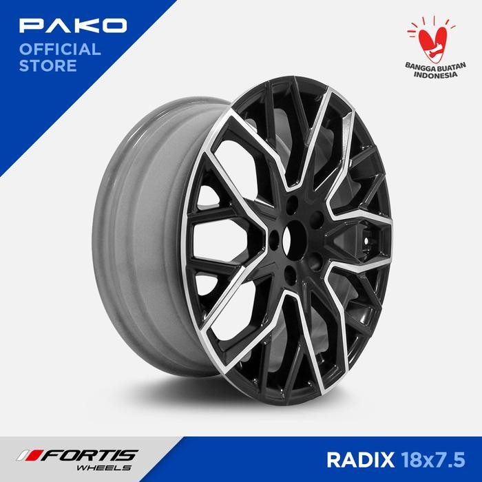 Ready Stok Velg Mobil Fortis Wheels Radix Ring 18 - Pako Wheels