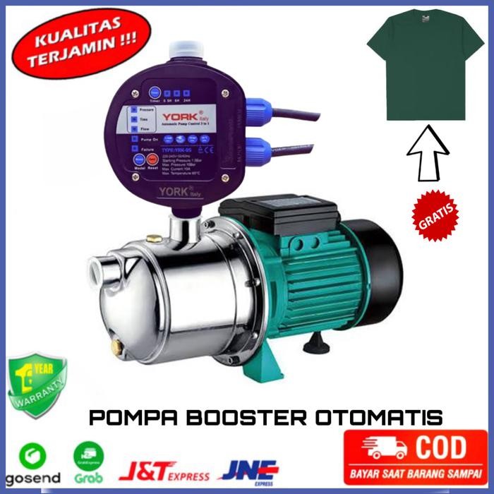 Mesin Pompa Air Dorong Booster Stainless Steel + APC York Italy Auto