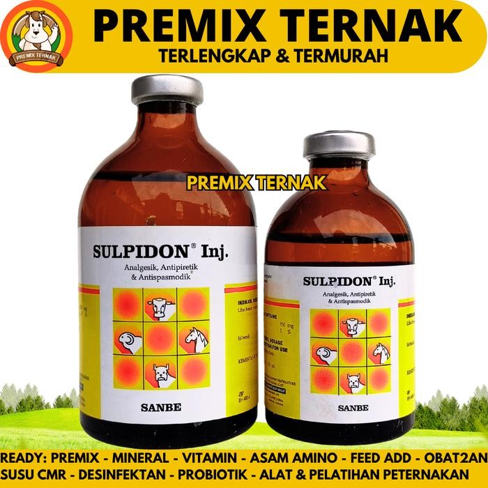 SULPIDON 100ML DAN SULPIDON 50ML - OBAT HEWAN PEREDA SAKIT DEMAM HEWAN ANALGESIK ANTIPIRETIK