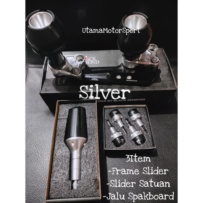 paket frame jalu slider pelindung knalpot jalu motor nmax-155 / pcx-150 / pcx-160 / adv-150 /