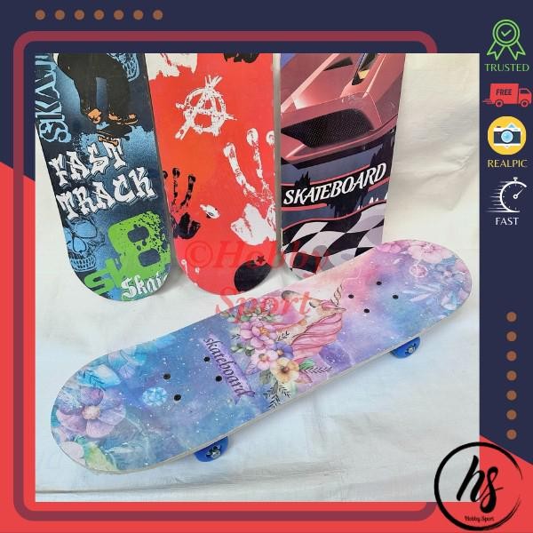 TERLARIS Skateboard size L Papan Seluncur Anak Dewasa Ukuran Besar Kayu Maple READY STOCK