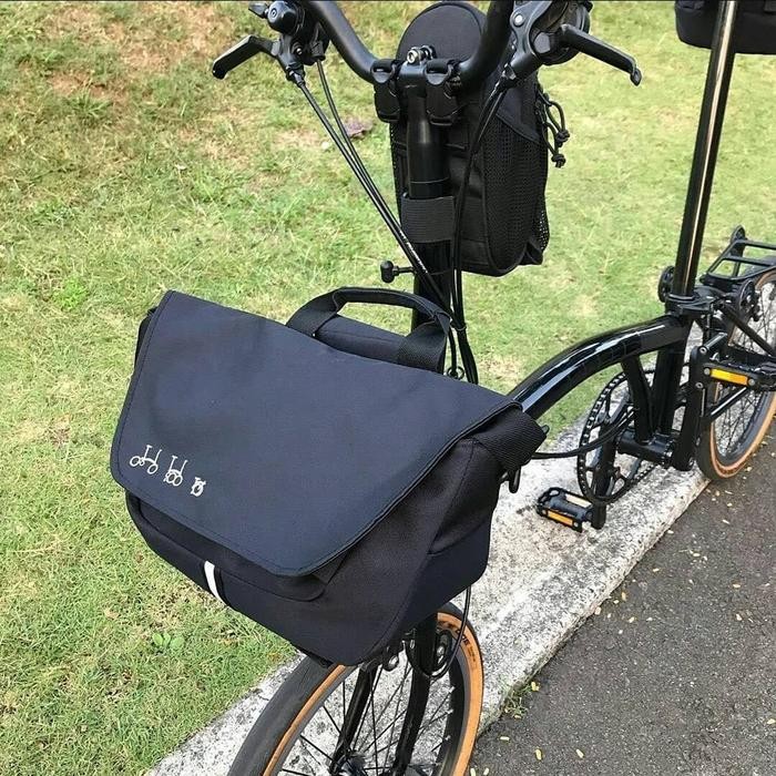 ORIGINAL Brompton Tas Messenger tas ori import apparel aksesoris sepeda Brompton UK sepeda lipat
