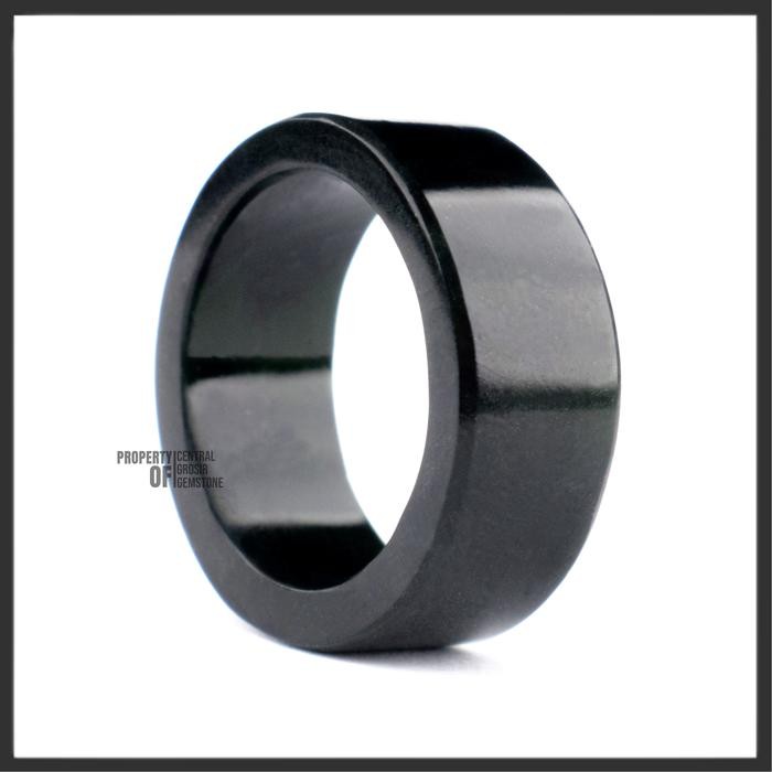New // Cincin Pria Batu Giok Hitam Natural Or Jade // 100% Original