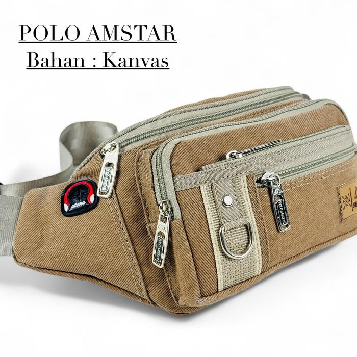 

ED475 AMSTAR Tas Pria Casual Tas Pinggang Waist Bag Selempang Bahu Kanvas TERBAIK