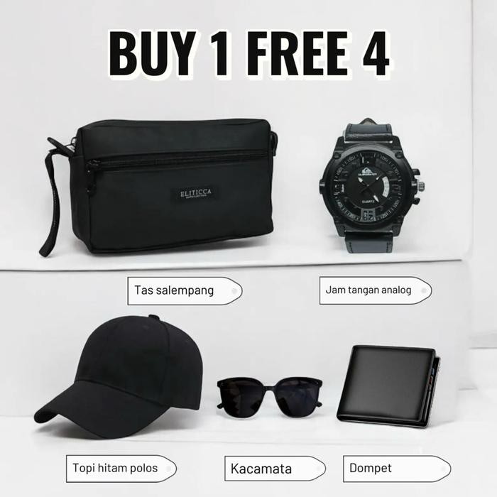 

WN532 Beli 1 dapat 5 tas salempang free jam tangan, topi, kacamata dan dompet OBRAL