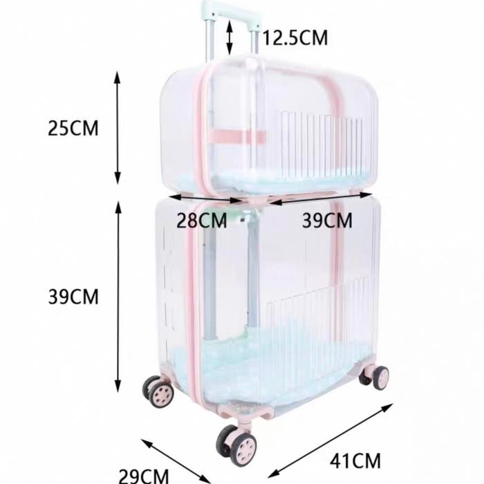 KOPER TROLI ANJING / KOPER TROLI KUCING / STROLLER TINGKAT ANJING KUCING / PET CARRIER / RANSEL