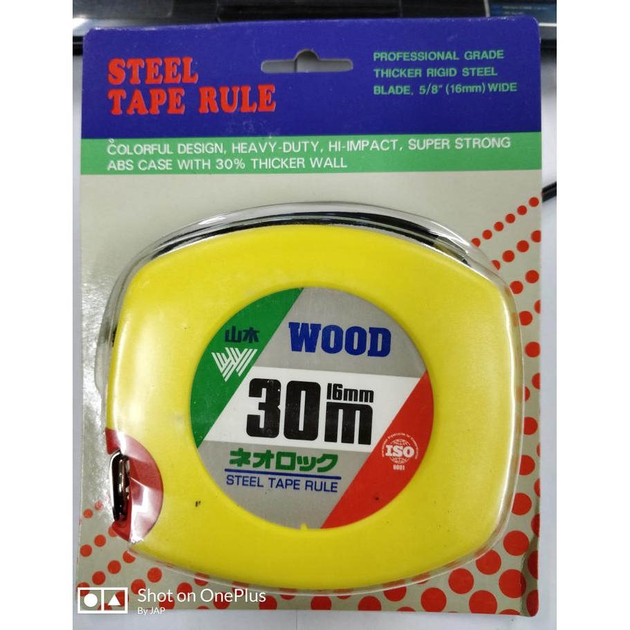 Meteran / Roll Meter Baja " Wood " 30 Mt