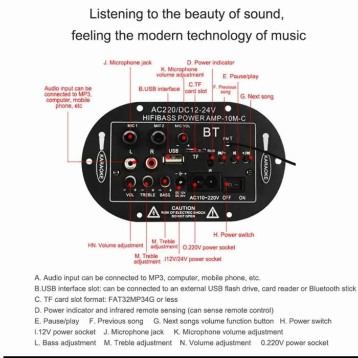 Papan Amplifier Audio Bluetooth Proyek Speaker Komponen Subwoofer 50W