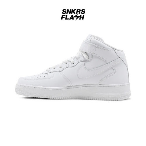 NIKE AIR FORCE 1 MID 07 TRIPLE WHITE Sepatu Sneakers Pria - CW2289111 - Size 42.5