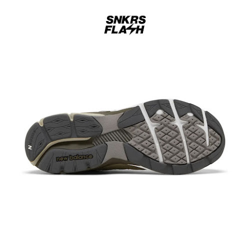 NEW BALANCE 990 V3 MADE IN USA TAN BLUE Sepatu Sneakers Unisex - M990BT3 - Size 45