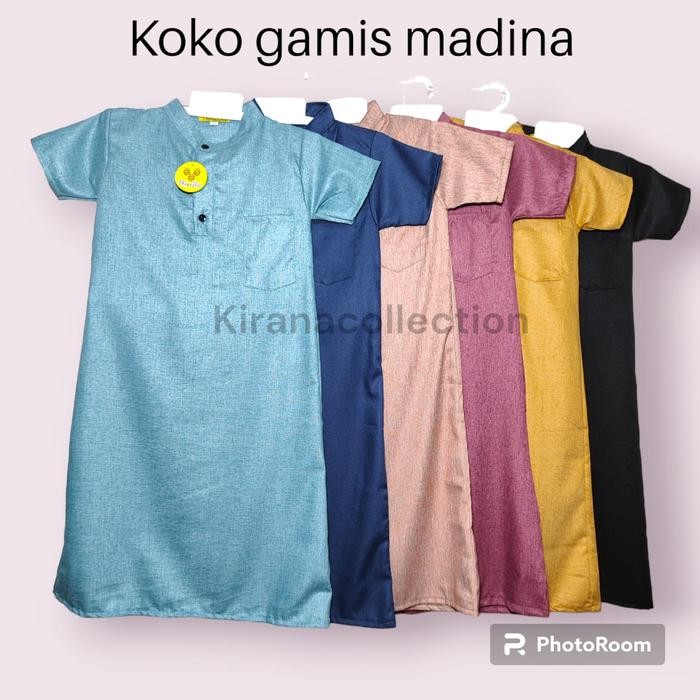 QD43 Jubah Koko Gamis Anak Laki Laki Katun Madina Umur 2-8 Tahun