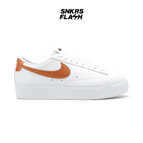 NIKE BLAZER LOW WHITE COPPER Sepatu Sneakers Wanita - DQ7571100 - Size 39