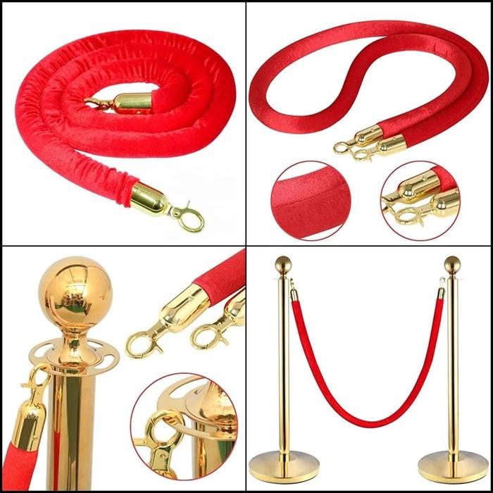 

Queue Line Tiang Antrian Pembatas Stainless Standing Barrier Black Gold