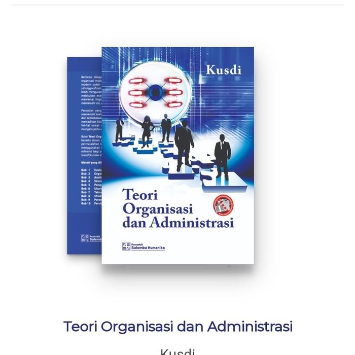 

SALE !!! TEORI ORGANISASI DAN ADMINISTRASI KUSDI READYY