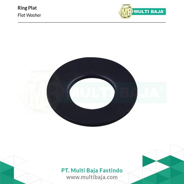 Ring Plat Baja M8 (Hitam) Flat Washer *