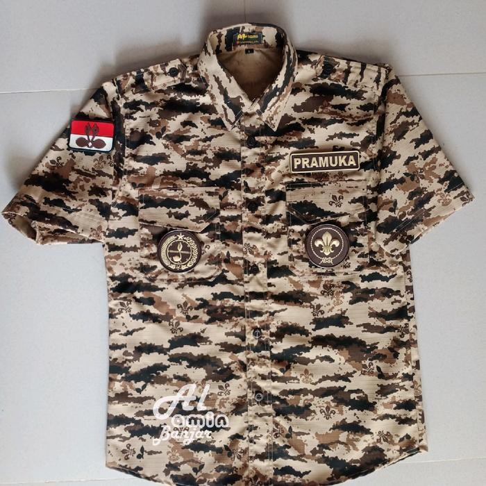 Baju PDL pramuka loreng NKRI tangan pendek Pria *