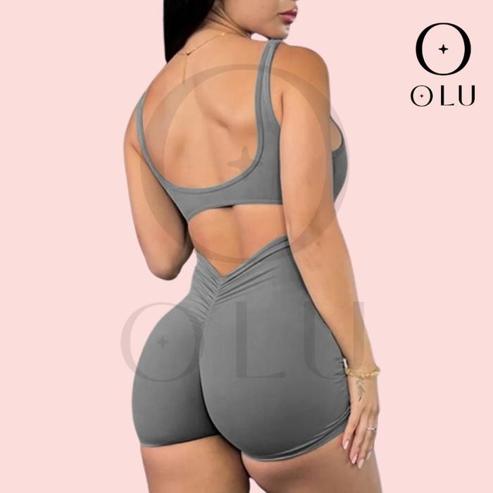 Jumpsuit Premium ANYA tanpa busa Gym Pilates Yoga Set Sexy One Piece Baju Wanita Sports Legging Yoga