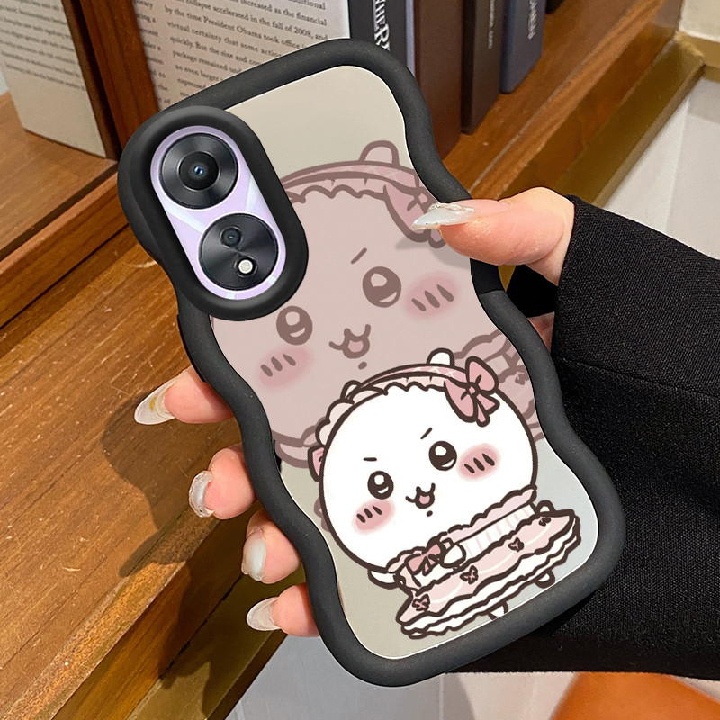 Casing HP Untuk OPPO A78 Case Boneka merah muda Macaron Softcase Silikon lunak Kasing Kesing cermin 