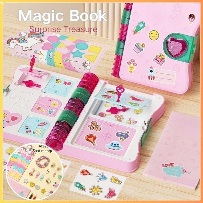 

Magic Notebook Toys Kejutan Membuka Kotak Harta Karun Mainan Surprise Treasure Magic Book untuk