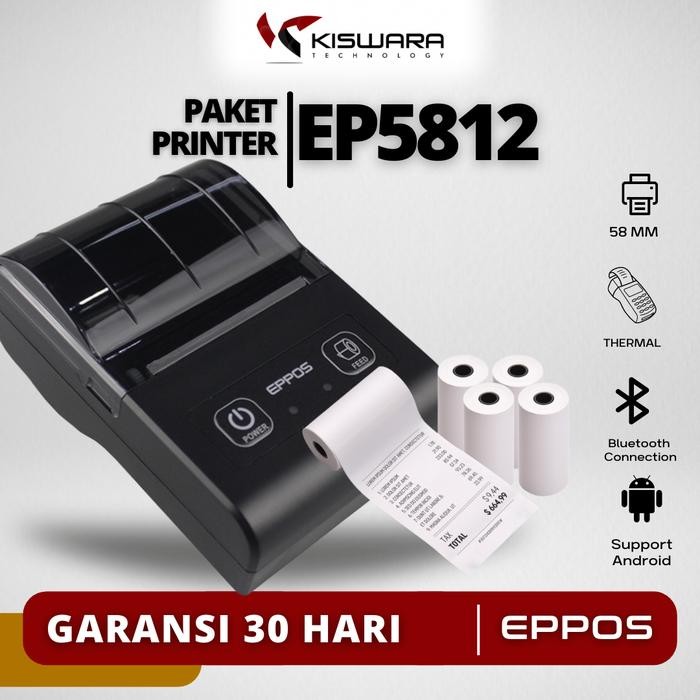 

Paket Printer Bluetooth Untuk Cetak Struk Kasir EP5812 + 5 ROLL