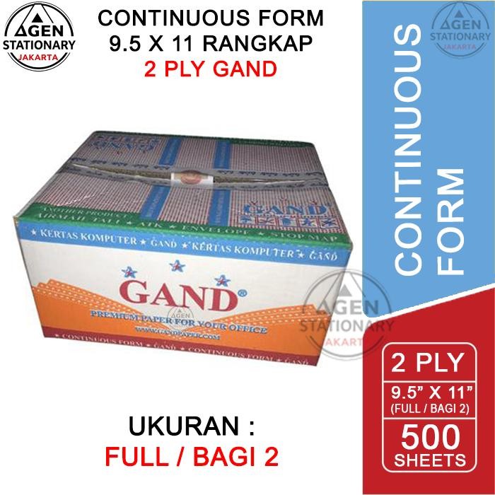 

KERTAS CONTINUOUS FORM GAND 9.5 X 11 2 PLY FULL BAGI 2 FAKTUR SURAT JALAN HVS RANGKAP 2