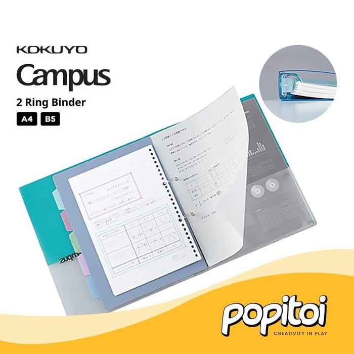 

Kokuyo Campus 2 Ring File Binder A4 Notebook Loose Leaf