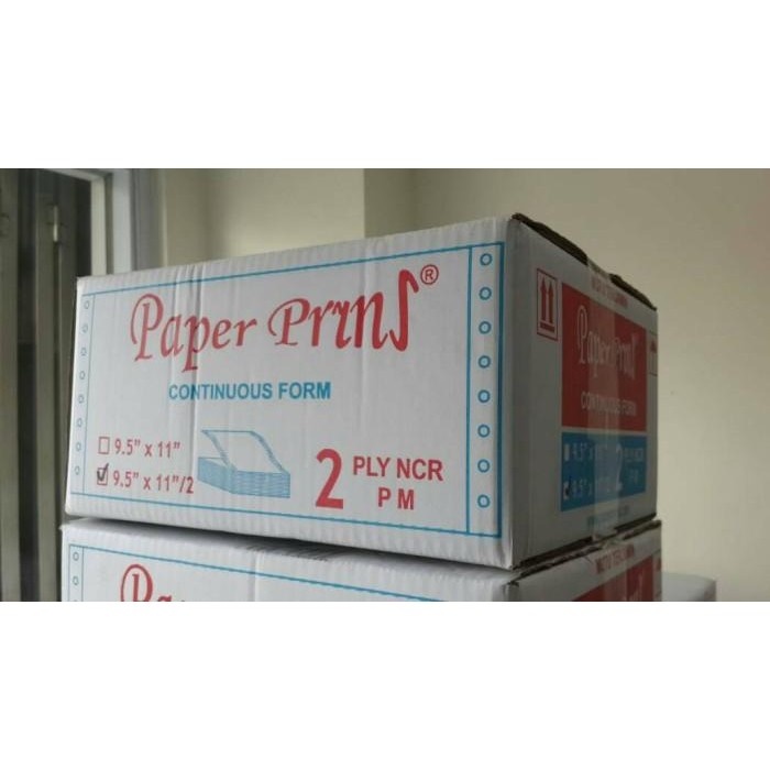 

Continuous Form Paper Prins 9.5"x11"/2 - 2 ply FULL (2Ply bagi 2)