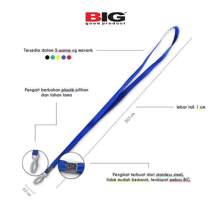 

1Pack 100 Pcs Big Tali Gantungan Lanyard Id Card Kait Plastik 1001 / Tali Id Card