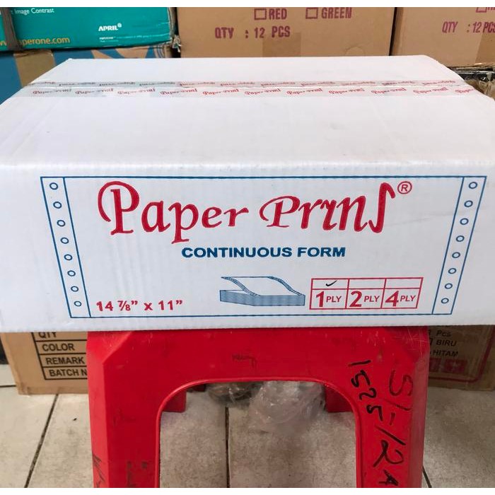 

paper print continuous 14 7/8 x 11 1ply (B1) kertas continous