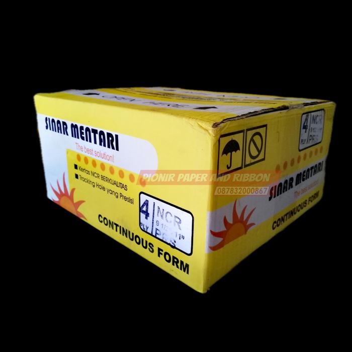 

Continous Form Kertas Komputer 9,5x11" 4 ply PRS merk Sinar Mentari
