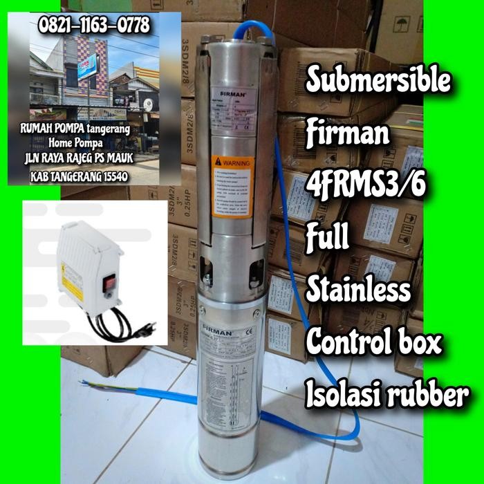 ready POMPA SUBMERSIBLE FIRMAN 0.5HP 4FRMS3/6 POMPA SATELIT FIRMAN