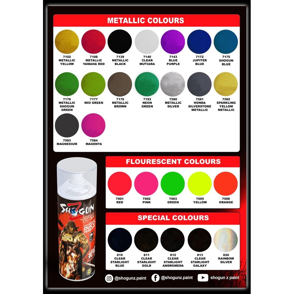 Cat Semprot Shogun Z Silver / Silper 736 - Pilok Pylox