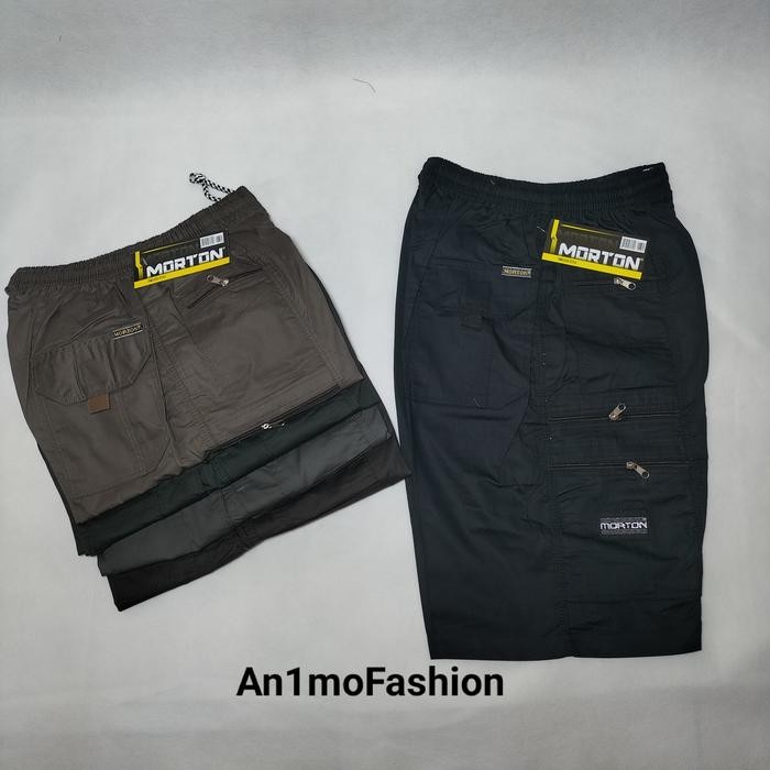 TERMURAH Celana Santai Morton 3/4 55cm Polos / Celana Ponggol / Celana Pendek READY STOCK