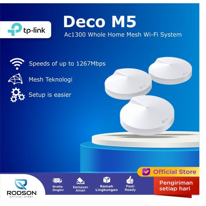 TP-LINK TP LINK DECO M5 2 PACK AC1300 WHOLE HOME MESH WIFI SYSTEM