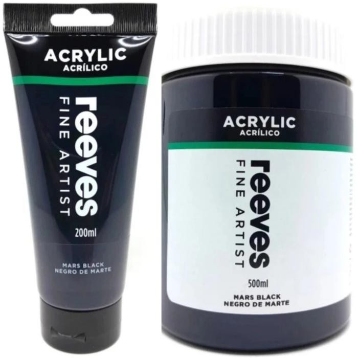 

Reeves Acrylic Paint 200Ml Mars Black