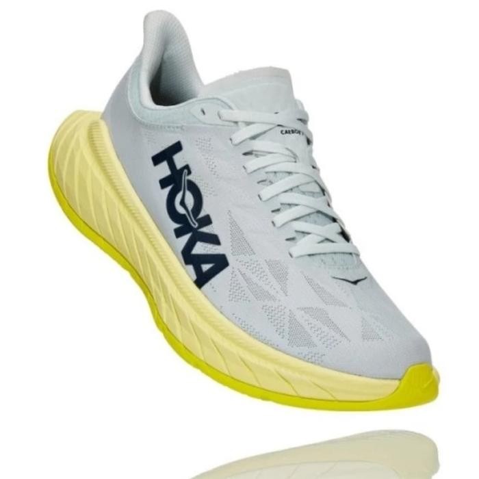 Sepatu Hoka One One Carbon X 2 / Blue Flower Luminary Green New Best Quality 100% Original