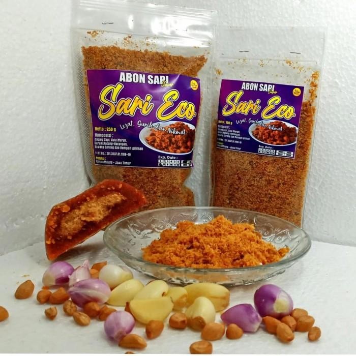 

(Allthebest) Abon Sapi spesial Sari Echo, manis gurih lezat . 250g