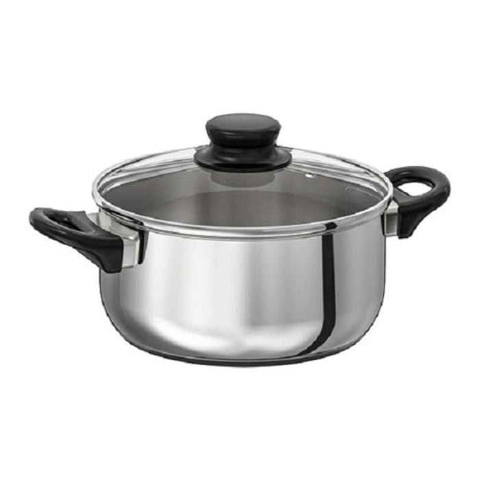 Panci Stainless Tutup Kaca Ukuran 24 CM 555 *