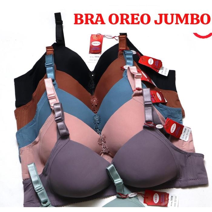 BRA CUP BESAR JUMBO ISI 4 TANPA KAWAT KAIT 3/4 PAKET HEMAT BRA WANITA CUP D SUPER SOFT KAZOLABUSANA